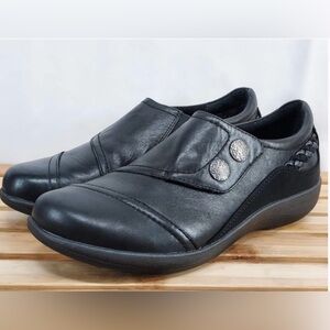 Aetrex Womens Karina | Black | Leather Monk Strap Boots Size 10